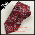 Cheap 100%Silk Jacquard Woven Red Paisley Wedding Mens Wholesale Neckties